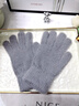 慕衣賓士騎車(chē)新款仿兔毛毛絨ins女冬季手套加絨保暖可愛(ài)分指防寒2024學(xué)生 灰色 曬單實(shí)拍圖