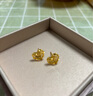 六福珠寶 足金愛(ài)心黃金耳釘女款時(shí)尚閃耀心形耳飾計價(jià)GJGTBE0011 約2.19克 曬單實(shí)拍圖