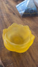 酥油燈燈座七彩琉璃酥油座七星蓮花燭臺(tái)防風(fēng)蠟燭臺(tái)長明燈供燈佛燈 琥珀色【磨砂款】 曬單實(shí)拍圖