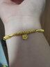 明牌珠寶生日禮物足金古法黃金竹節梅花手鏈青梅竹馬手串AFK0244工費1200 足金 約13.77克 曬單實(shí)拍圖