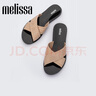 Melissa梅麗莎女款夏季新款時(shí)尚經(jīng)典休閑外穿果凍平底拖鞋35740 米色/黑色 38 曬單實(shí)拍圖