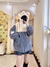 RUIQIUER仿羊羔毛外套女冬季新款女裝俏皮可愛學生保暖連帽毛茸茸棉衣服 灰色 M 曬單實拍圖