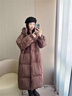 棉致長(cháng)款羽絨棉服女冬季2024新款韓版加厚大被子服寬松連帽保暖外套 優(yōu)雅黑## S 85-115斤 曬單實(shí)拍圖