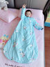 零零豬純棉兒童睡袋防踢被子神器6-12歲3-6歲2-3歲大童寶寶春秋冬季薄款 純棉小萌狗 120cm（3-6歲）春秋 曬單實(shí)拍圖