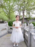 耀王兒童晚禮服花童婚紗裙夏季女童主持人表演鋼琴演出服YR-KLS-1792 白色無(wú)袖 130 曬單實(shí)拍圖