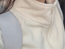 佐丹奴休閑外套女搖粒絨純色袋鼠兜立領插肩抓絨衣女13374810 曬單實拍圖