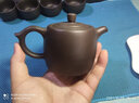 康韻 紫砂壺手工原礦老泥紫泥功夫茶具大號泡茶壺家用泡茶茶具品茗壺280ml可養 紫砂正井壺（配4杯） 曬單實(shí)拍圖