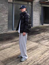 京西藍靛冬季御寒保暖短款立領羽絨服男寬松大碼輕薄白鴨絨面包服休閑外套 黑色 L 推薦體重120-140斤 曬單實拍圖