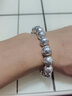 久溪銀樓S999足銀手串男女足銀佛珠手鏈情侶復(fù)古心經(jīng)全文加大手串 小號(hào)-12mm珠-約47克（無(wú)三通） 曬單實(shí)拍圖