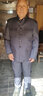 CANDYPRINCE 中山裝 老式中山服套裝 中老年男裝爸爸裝 老年人衣服男爺爺裝 麻灰(春秋款)-套裝 2XL /180-(體重150-160斤) 曬單實(shí)拍圖