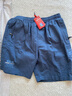 皮爾卡丹夏季男士五分短褲棉大褲頭外穿寬松緊腰棉布褲居家休閑花褲衩 牛仔藍-966款 2XL 曬單實(shí)拍圖