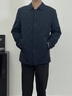 羅蒙（ROMON）菱形格棉服男桑蠶絲薄棉襖外套男裝2024新款秋冬季高端薄棉衣 蝦青236 180/XL【建議135-150斤】 曬單實(shí)拍圖