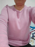 莫代爾發(fā)熱保暖內(nèi)衣女加厚加絨德一體羊羔絨純棉秋衣秋褲套裝打底衫冬季 灰紫色-一體羊羔絨套裝 2XL 【適合120-140斤】 曬單實(shí)拍圖