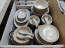 九土手工粗陶餐具碗盘子套装家用创意复古陶瓷餐碗鱼盘加大汤碗面碗 小号长盘 实拍图