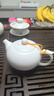 杰藝陶瓷茶具羊脂玉品茗杯功夫蓋碗茶壺茶杯德化白瓷茶盞泡茶主人單杯 羊脂玉【茶壺】素白龍耳壺 曬單實(shí)拍圖