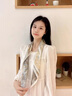 CHANEELR & KARITH真絲絲巾女2025年新款春秋百搭桑蠶絲中方巾中秋禮物送女友送老婆 熱帶叢林 53*53 曬單實拍圖