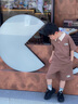 RB KIDS童裝男童套裝2025夏季寶寶短袖衣服小男孩polo衫兒童兩件套 米色 90 （建議身高80-90cm） 曬單實(shí)拍圖