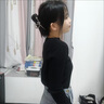 半繪2025年早秋季新款V領(lǐng)針織衫長袖開衫毛衣女小外套百搭女溫柔風(fēng)上 黑 S 【建議8095斤】 曬單實(shí)拍圖