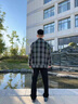 賓迪肯（BINDIKEN）羊羔毛絨棉衣外套男冬季棉服潮牌寬松青少年冬裝加絨加厚保暖衣服 A071-089綠色 L 曬單實拍圖