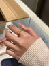 中國黃金（CHINA GOLD）黃金戒指女款足金玫瑰花固口指環(huán)母親節情人節禮物送女友老婆媽媽 玫瑰花戒指 約1g 圈號16 曬單實(shí)拍圖