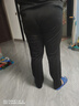 啄木鳥(niǎo)高彈力加絨褲男冬季新品寬松直筒男士商務(wù)休閑抗皺保暖加厚長(cháng)褲子 黑色春秋款 42 ( 腰圍 3尺2 ) 曬單實(shí)拍圖