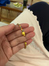潮宏基 字母黃金轉(zhuǎn)運珠女足金串珠手鏈?zhǔn)掷K吊墜送女友生日禮物 C B字母 曬單實拍圖