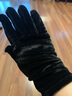 青衣麻相金絲絨手套女士冬天保暖春秋季戶(hù)外騎車(chē)廣場(chǎng)舞復古時(shí)尚絨布薄手套 2雙-百搭黑色 曬單實(shí)拍圖