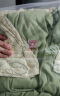 南极人女士睡衣女夏棉套头短袖宽松可外穿家居服套装满印烟雨绿XL 实拍图