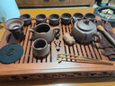 茗陽(yáng)宜興真品紫砂壺純全手工原礦紫泥套裝禮品四方大容量茶盤(pán)整套茶具 套壺（壺身刻繪厚德載物） 曬單實(shí)拍圖