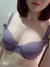 莫代爾純欲蕾絲性感內(nèi)衣女套裝聚攏收副乳超薄本命年紅色透明美背文胸罩 紫色套裝(內(nèi)衣禮盒) 70A (32) 【小胸聚攏】 曬單實拍圖