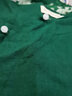 亂在江南印花苧麻系帶連衣裙女春夏新品文藝女裝寬松綠色中長(cháng)裙 綠色 M 曬單實(shí)拍圖