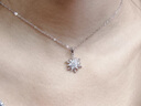 中國(guó)黃金（CHINA GOLD）浪漫雪花銀項(xiàng)鏈女輕奢時(shí)尚銀首飾生日禮物送女友老婆紀(jì)念日紀(jì)念 浪漫雪花托帕石項(xiàng)鏈【玫瑰花盒】 曬單實(shí)拍圖