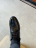 蜘蛛王皮鞋男漆面牛皮系帶商務(wù)正裝鞋軟底平跟德比鞋通勤簡(jiǎn)約辦公鞋 黑色(單鞋)  40 曬單實(shí)拍圖