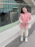 班喜迪女童外套春秋款2025新款兒童衣服洋氣寶寶三合一可拆卸秋裝小童裝 粉色三合一搖粒絨內(nèi)膽 100 cm 曬單實拍圖