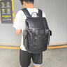 梵者新款單肩包男休閑通勤背包大容量旅行電腦包初高中學(xué)生書(shū)包男潮流 黑色 曬單實(shí)拍圖