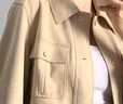 VEROMODA【麂皮外套系列】夾克外套2024新款寬松女美拉德穿搭曠野美拉德 淺卡其色C13-A 165/84A/M 曬單實(shí)拍圖