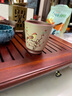 謙君宜興紫砂主人杯原礦紫泥全手工粉漿泥繪功夫品茗茶具雙色茶盞單杯 喜上枝頭款 約100ML 曬單實拍圖