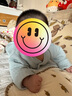 歡喜小熊 嬰兒衣服春秋夾棉連體衣寶寶純棉哈衣爬服女0-3個月新生兒保暖衣 菱形格藍(lán) 90cm (建議18-24月身高80-90cm) 曬單實拍圖