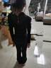 迪士尼（Disney）秋冬兒童拉丁舞服女童長(cháng)袖舞蹈練功服新款少兒拉丁舞分體套裝 黑色上衣+褲子 140 曬單實(shí)拍圖