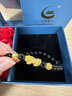 中國黃金（CHINA GOLD）招財貔貅黃金手鏈男足金黑瑪瑙手串紀念日生日禮物送男朋友老公 足金招財貔貅黑瑪瑙手串【紀念品】 曬單實(shí)拍圖