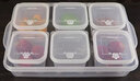 HDHE組合式食品留樣盒食堂小吃零食超市試吃盒地推試吃盒分格分裝盒 組合六格三代小蓋透明版 曬單實(shí)拍圖
