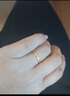 中國(guó)黃金（CHINA GOLD）黃金碎碎冰戒指男女足金素圈指環(huán)固口情侶對(duì)戒520禮物送老婆女友 碎碎冰戒指 圈號(hào)14【國(guó)金禮盒】 約1.2g 曬單實(shí)拍圖