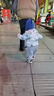 嘟嘟家兒童冬裝加絨長(cháng)褲男童冬季加厚束腳褲女童保暖卡通褲子寶寶休閑褲 麻灰色 80 曬單實(shí)拍圖