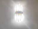 寻灯阁全光谱水晶壁灯全铜客厅背景墙后现代轻奢卧室床头灯定制充电灯具 不锈钢-黑色小号（宽18*高45cm） 实拍图