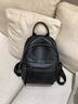 viney牛皮雙肩包女韓版百搭背包時(shí)尚大容量旅行包學(xué)院風(fēng)書(shū)包女生日禮物 【黑色】送老婆女朋友高級感實(shí)用輕奢休閑通勤大包 曬單實(shí)拍圖