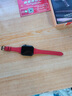 ROMISS適用于iwatch蘋(píng)果手表表帶apple watch S11/10/9/8/7表帶意大利荔枝紋真皮腕帶高級感輕奢手表鏈 胭脂紅（小蠻腰女款） 44/45/46/49表盤(pán)通用(黑色-表扣) 曬單實(shí)拍圖