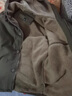 恒源祥（HYX）男裝外套男秋冬季純棉工裝大碼寬松加絨加厚上衣服飛行員夾克 黑灰色 M 曬單實(shí)拍圖