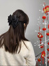 卡瑪倫（KAMALUN）發(fā)夾后腦勺法式緞面蝴蝶結(jié)彈簧夾發(fā)卡女成人公主頭夾子輕奢發(fā)飾品 黑色蝴蝶結(jié)發(fā)夾+品牌禮盒 曬單實拍圖