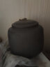 瓷牌茗茶具（cipaiming teaset） 茶葉罐密封罐家用普洱紅茶醒茶罐存茶儲茶罐茶缸茶盒 紫泥(吉祥)紫砂茶葉罐 200ml 曬單實拍圖