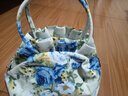 暢印 高顏值小包手提布包女包迷你小包包手提包女包水餃包小眾包媽媽買(mǎi)菜包帆布包 藍大花大款 曬單實(shí)拍圖